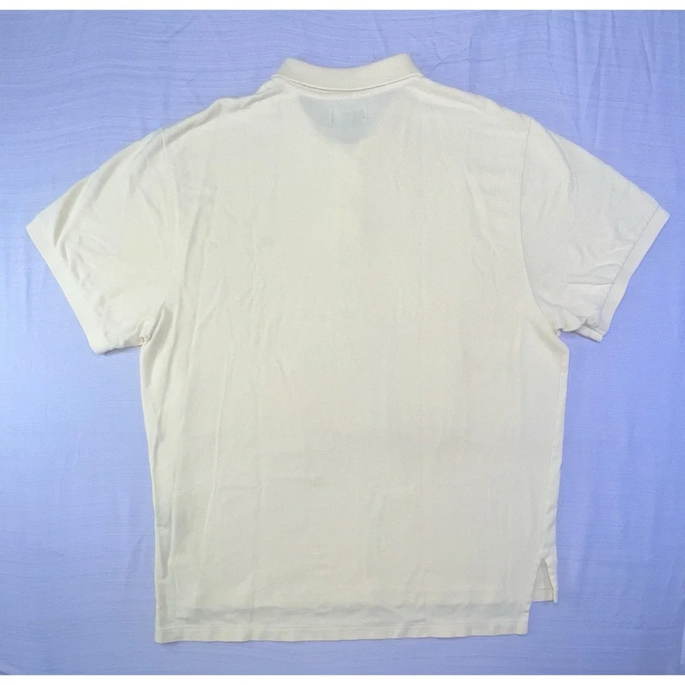 Polo Jeans Co Ralph Lauren Polo Shirt Mens XXL Flag Yellow Short Sleeve Collared